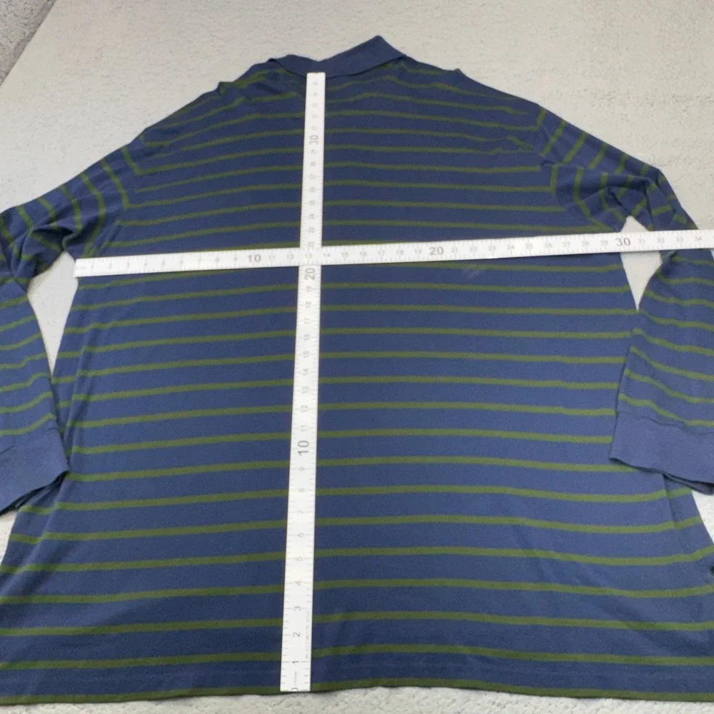 Polo Ralph Lauren Shirt Mens 4LT Blue Green Long Sleeve Pony Rugby Big Tall